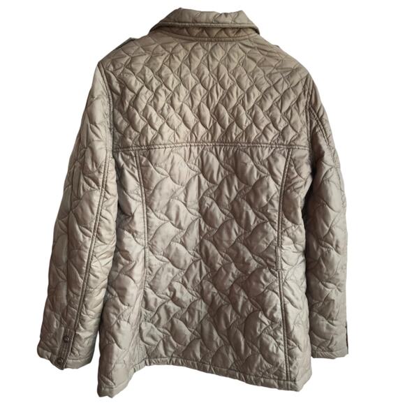 Lands End Olive Green Quilted Jacket Perfect for Fall size M - Picture 3 of 11